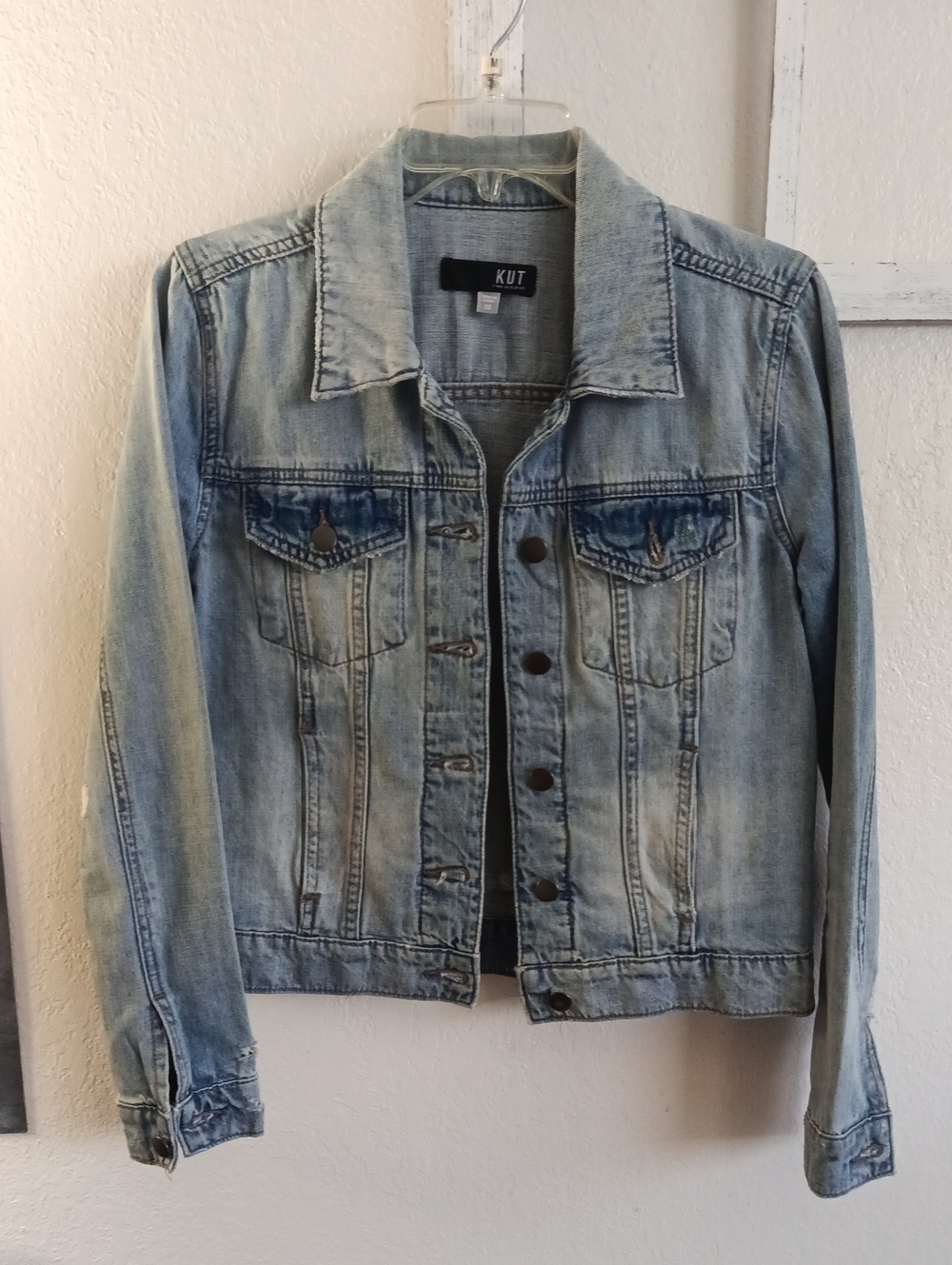 Kut from the Kloth Faded Light Blue Denim Jacket
